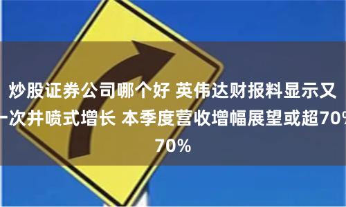 炒股证券公司哪个好 英伟达财报料显示又一次井喷式增长 本季度营收增幅展望或超70%